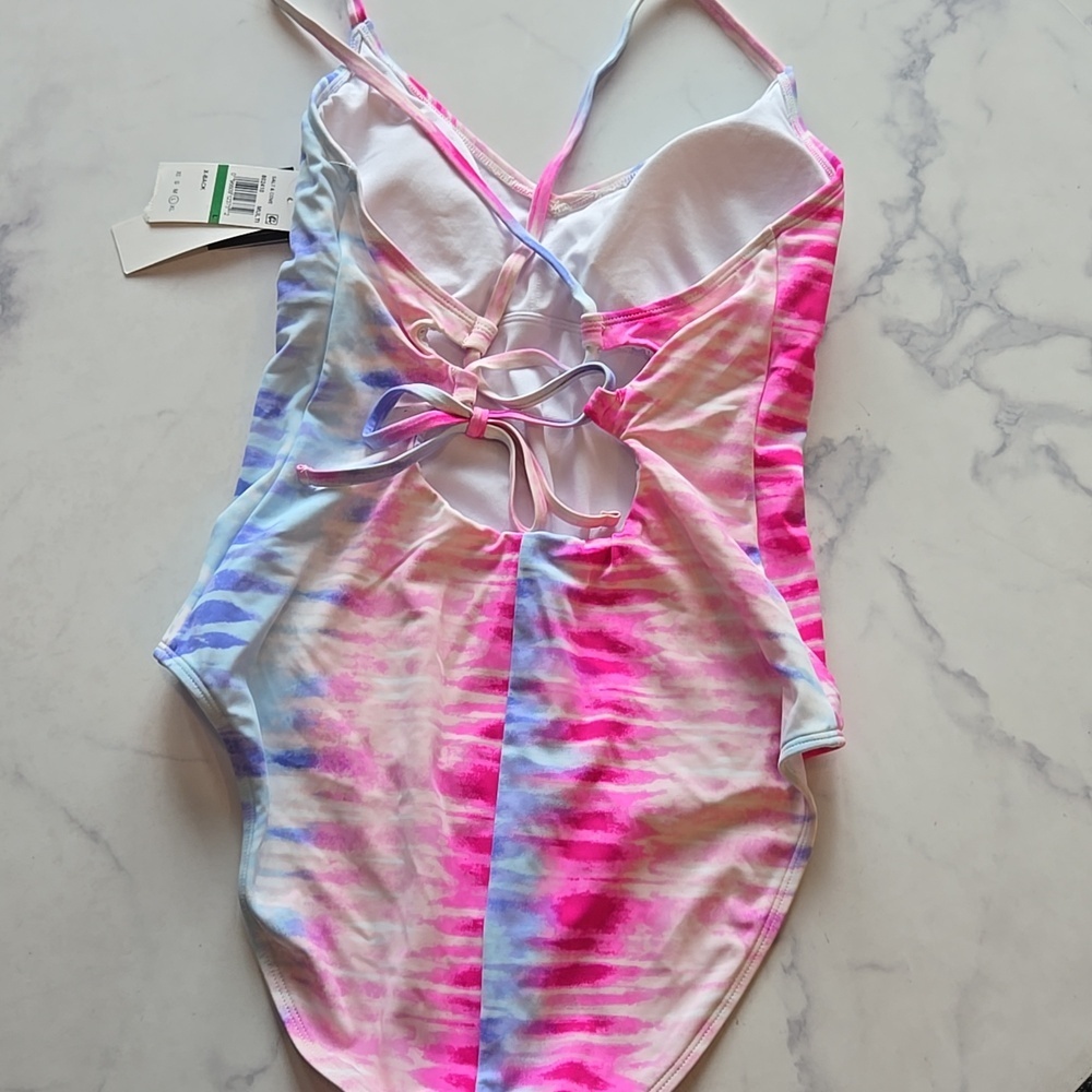 Salt + Cove Pastel Tie-Dye Pink Day Dreamer One-Piece SZ:L - Picture 3 of 12